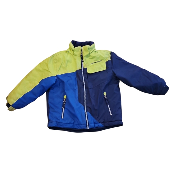 Weatherproof Kids Puffer Jacket - Blue and Green, Size 5 - Picture 1 of 14